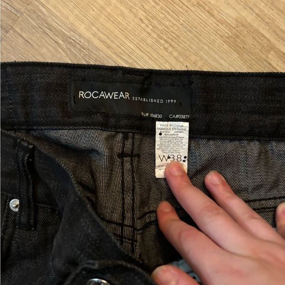 Rocawear Black Jeans with White Detailing - Picture 4 of 7